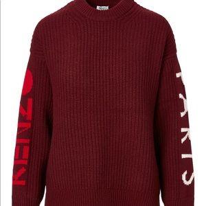 Kenzo Chunky Knit Logo Wool Sweater